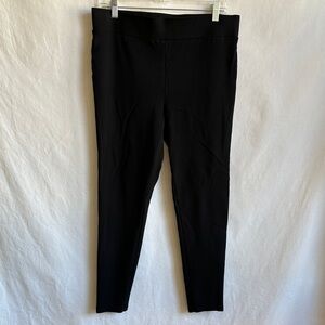 LOFT black pull-on skinny stretch pants, size L